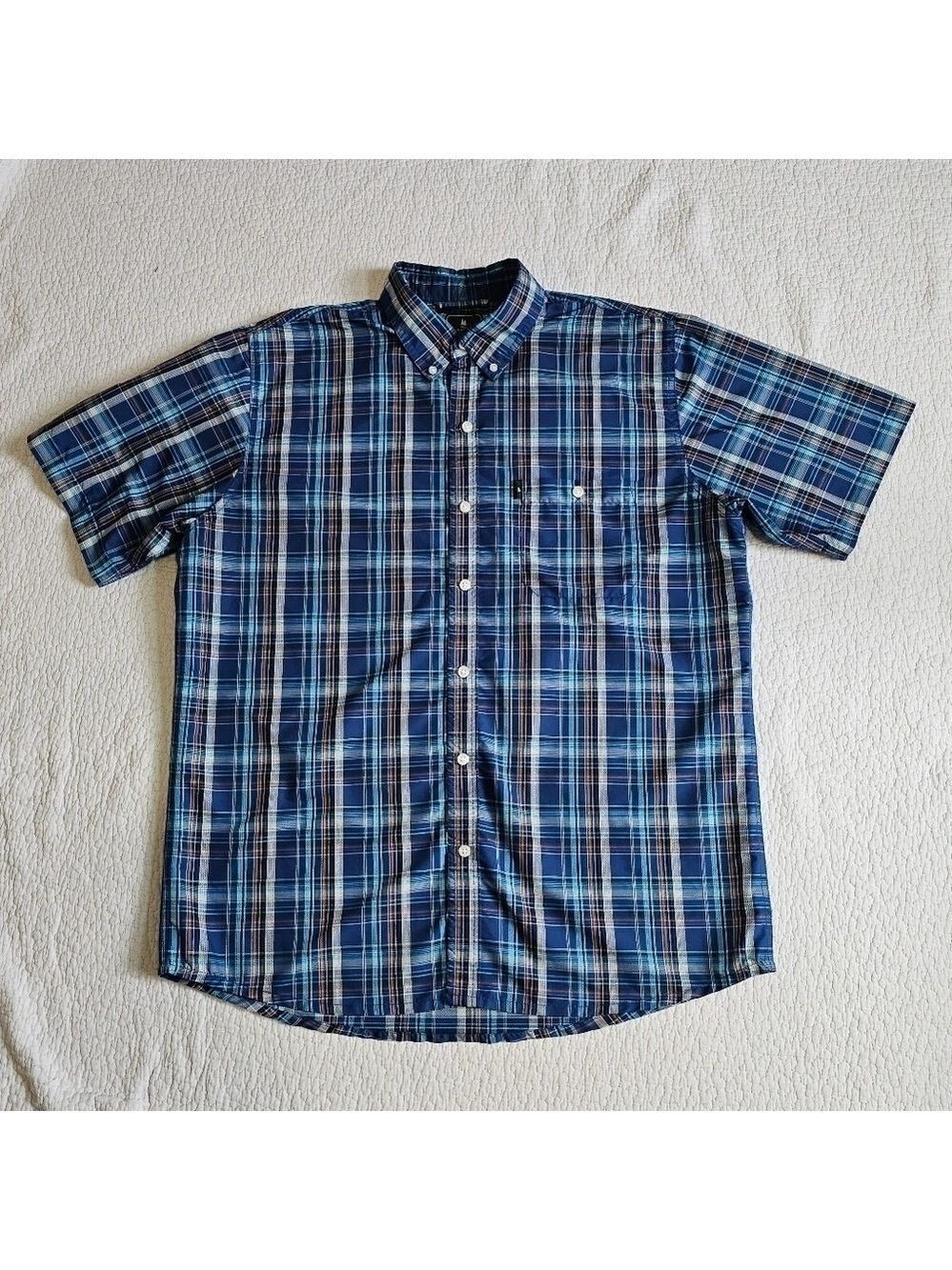 G.H. Bass & Co. Plaid Button Down T-Shirt